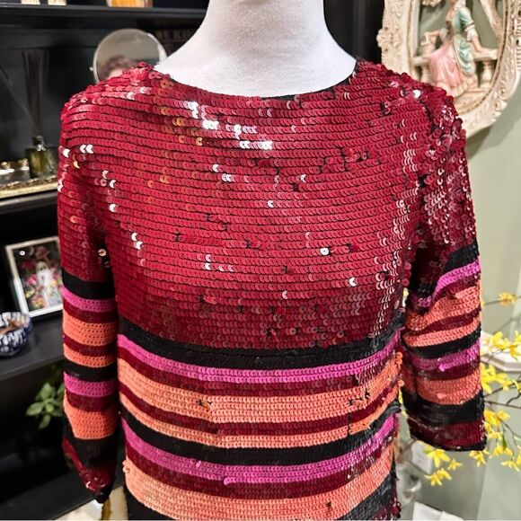 Asos Designs Full Sequin Mini Dress Size 2 - Picture 5 of 14